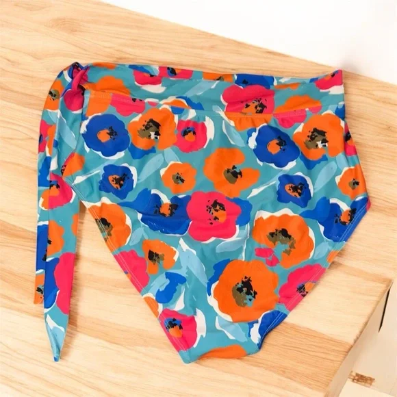 Floral Tummy Control Tie Knot Bathing Suit Bottoms NWOT - Picture 4 of 4